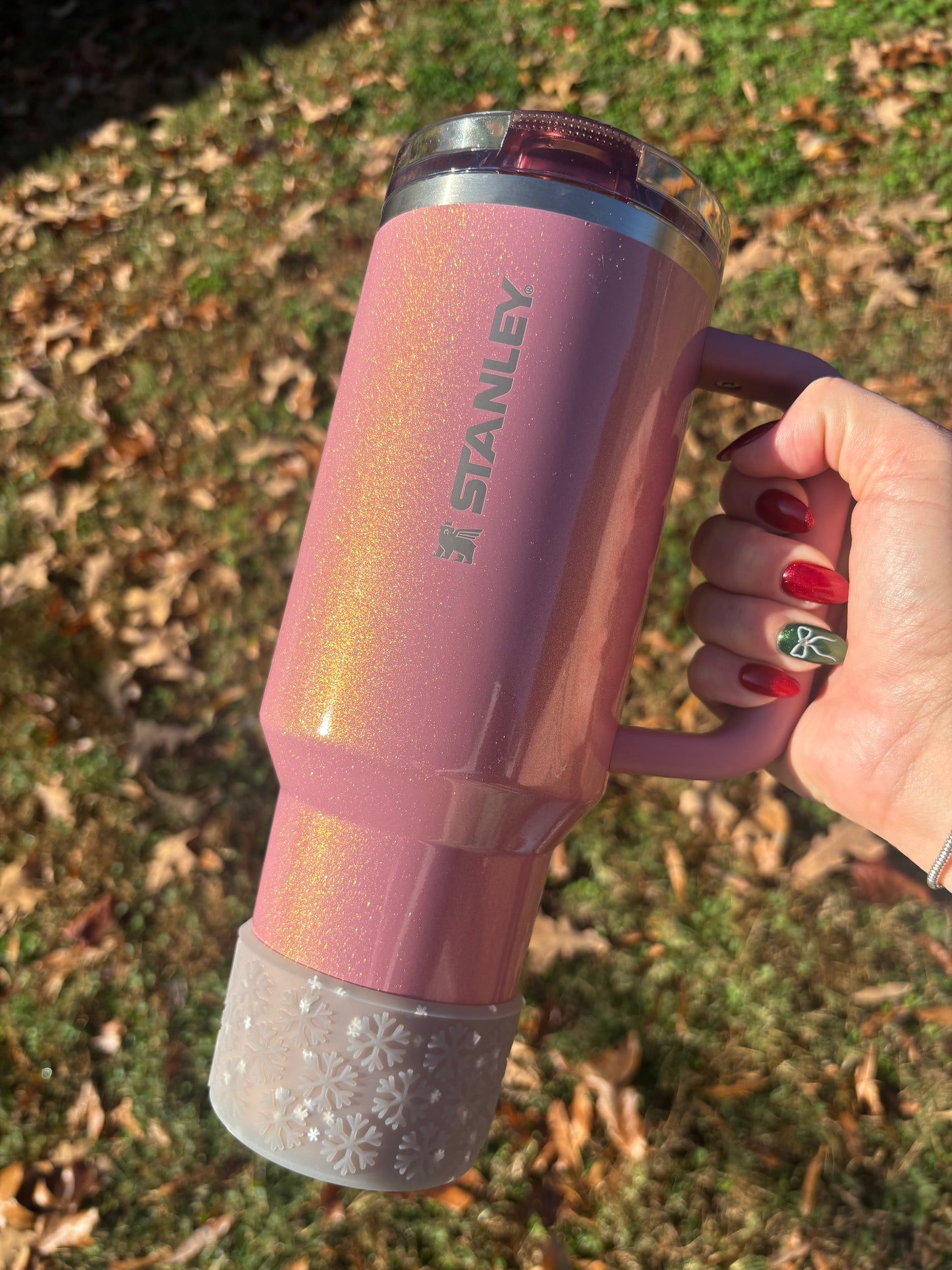 Botte en silicone avec flocon de neige doré