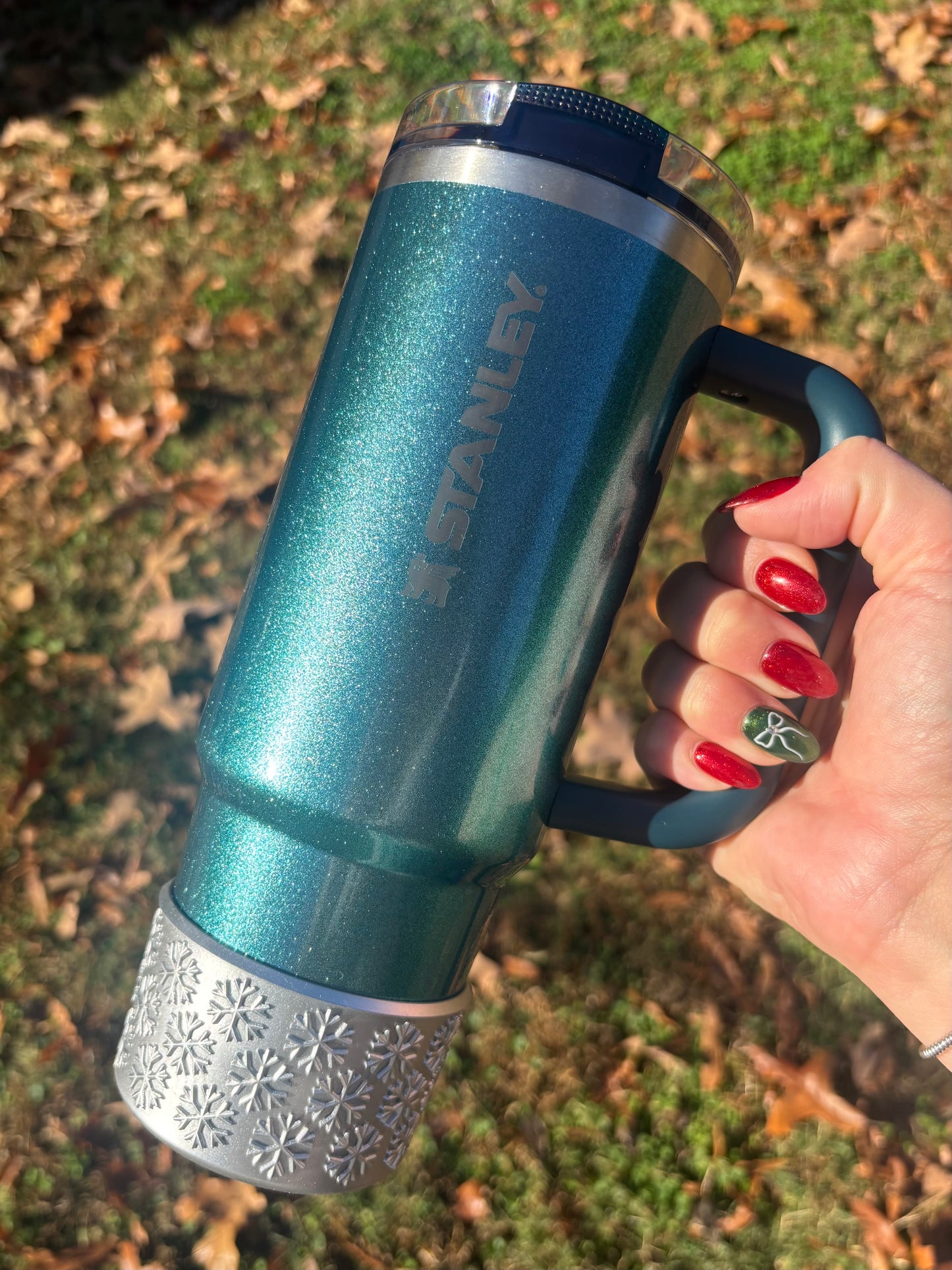 Botte en silicone avec flocon de neige doré