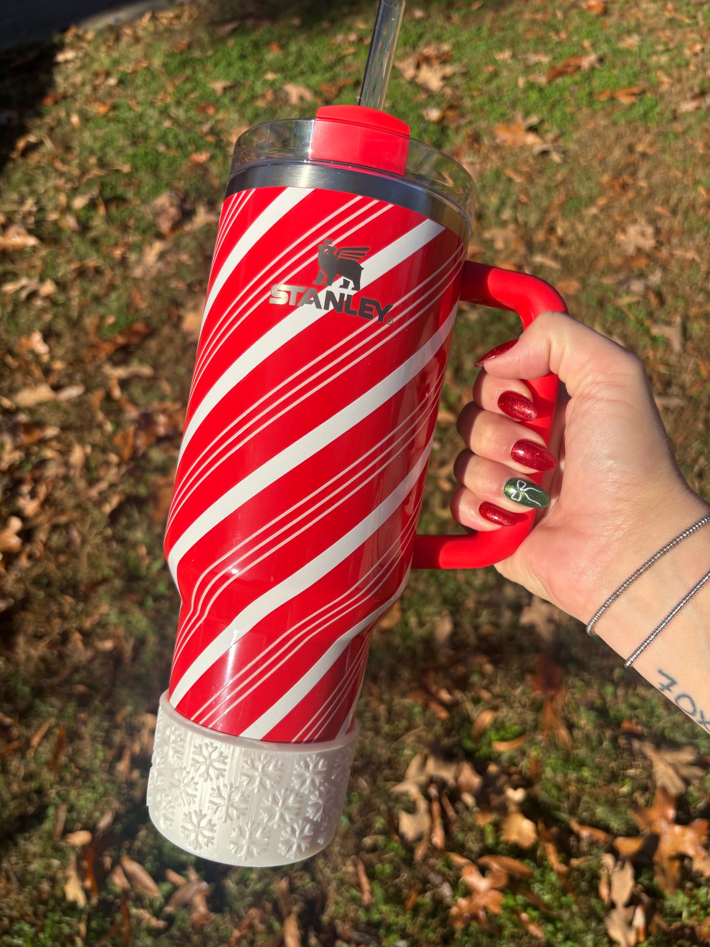 Botte en silicone avec flocon de neige en perles