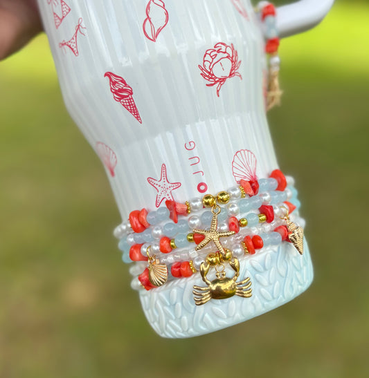 Beach Days Bracelets Wrist or Tumbler