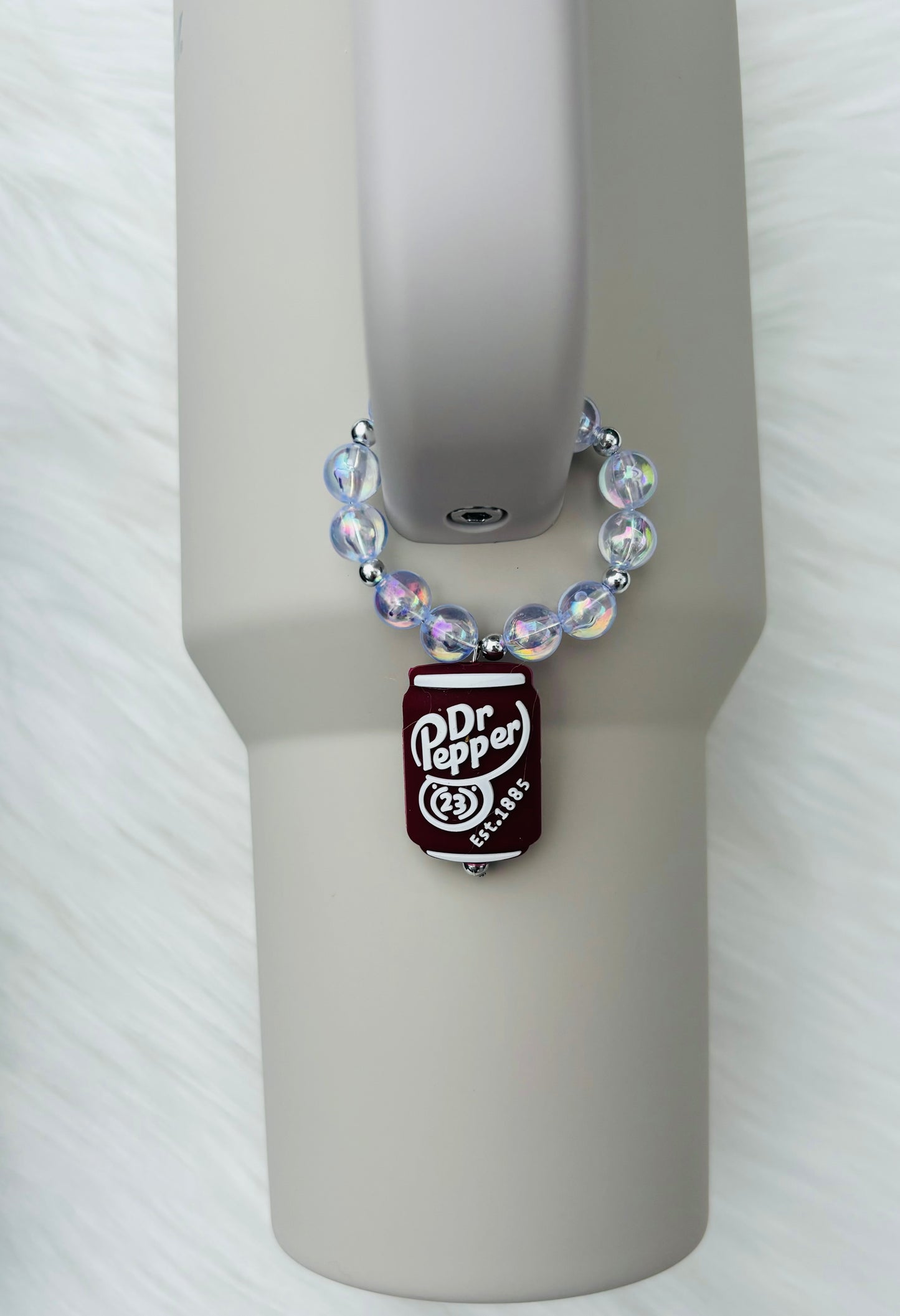 Dr Pepper Soda Handle Charm. Stanley Cup Accessories