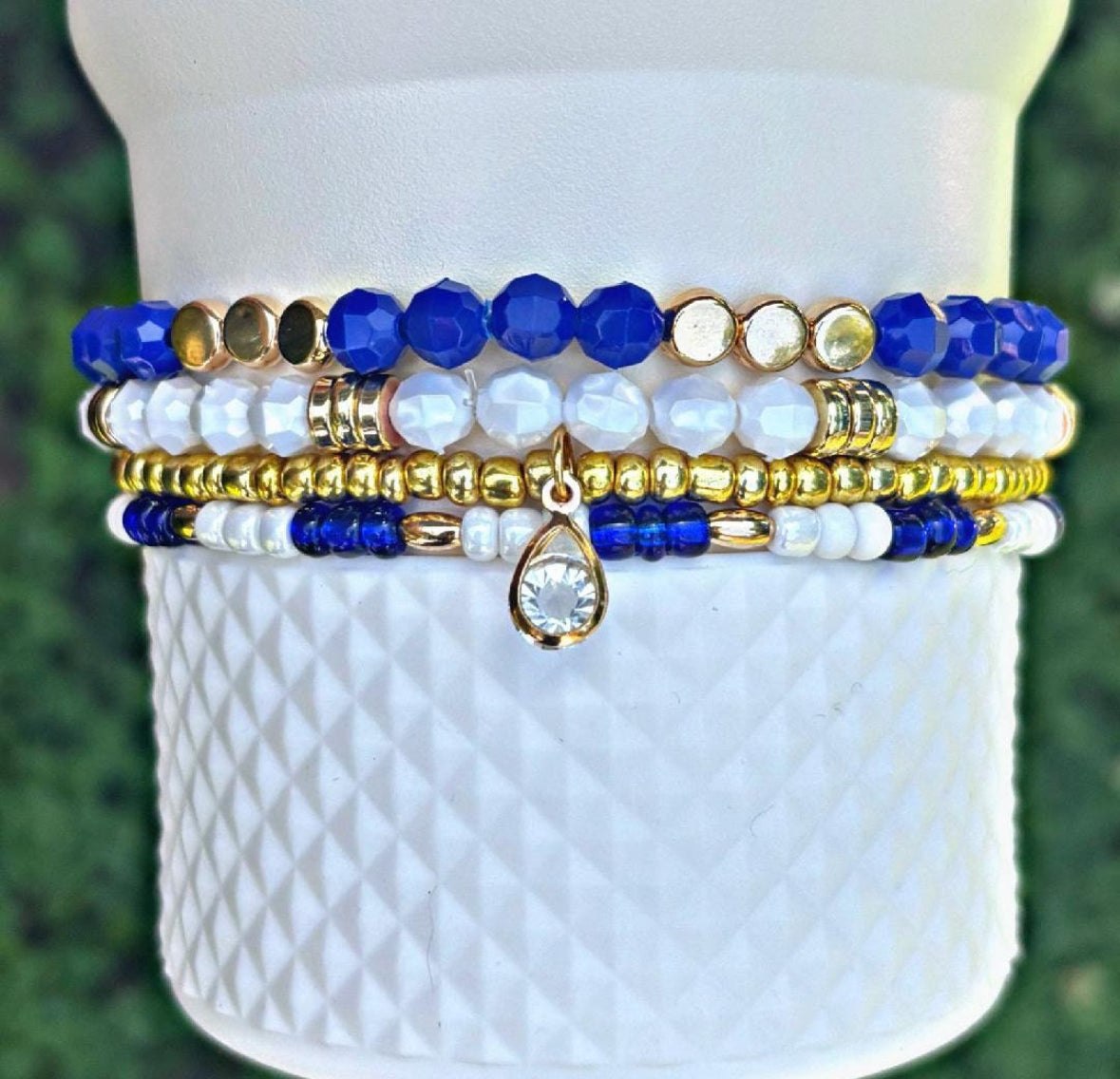 Skipper Blue Arctic Twist Cup Bracelets  Choose your charm