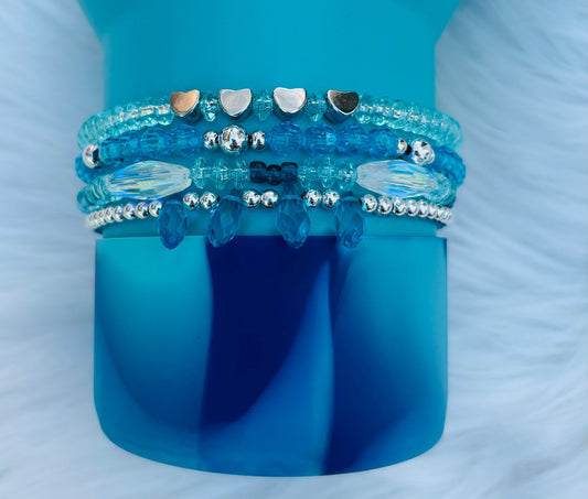 Aquamarine Cup Bracelets Blue Stanley Cup