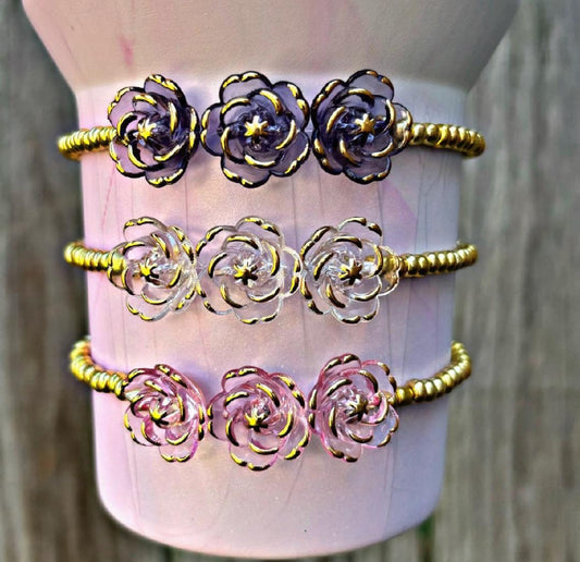 Blooming Flowers Cup Bracelet LoveShack Fancy