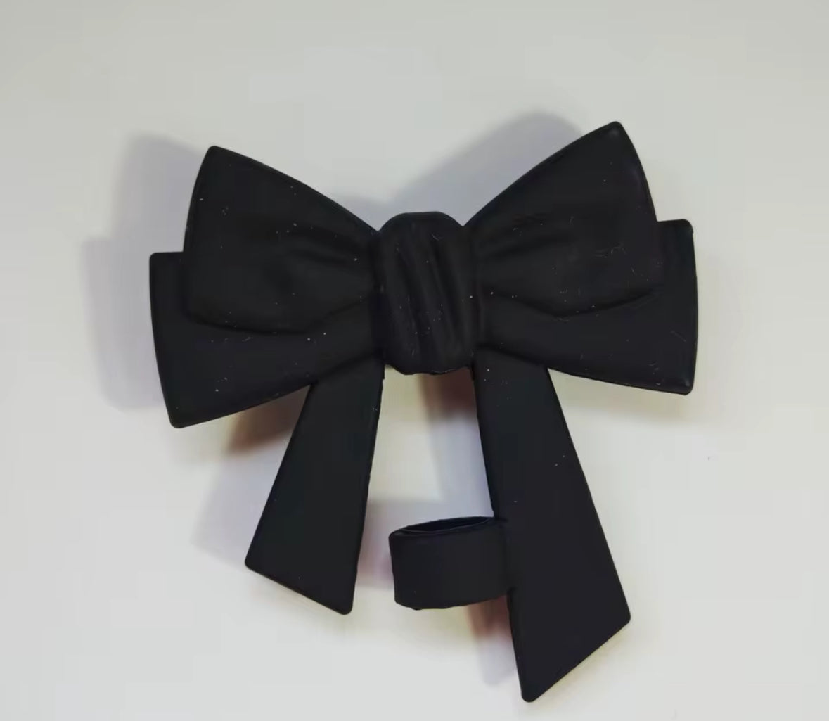 Black Bow Silicone Straw Topper