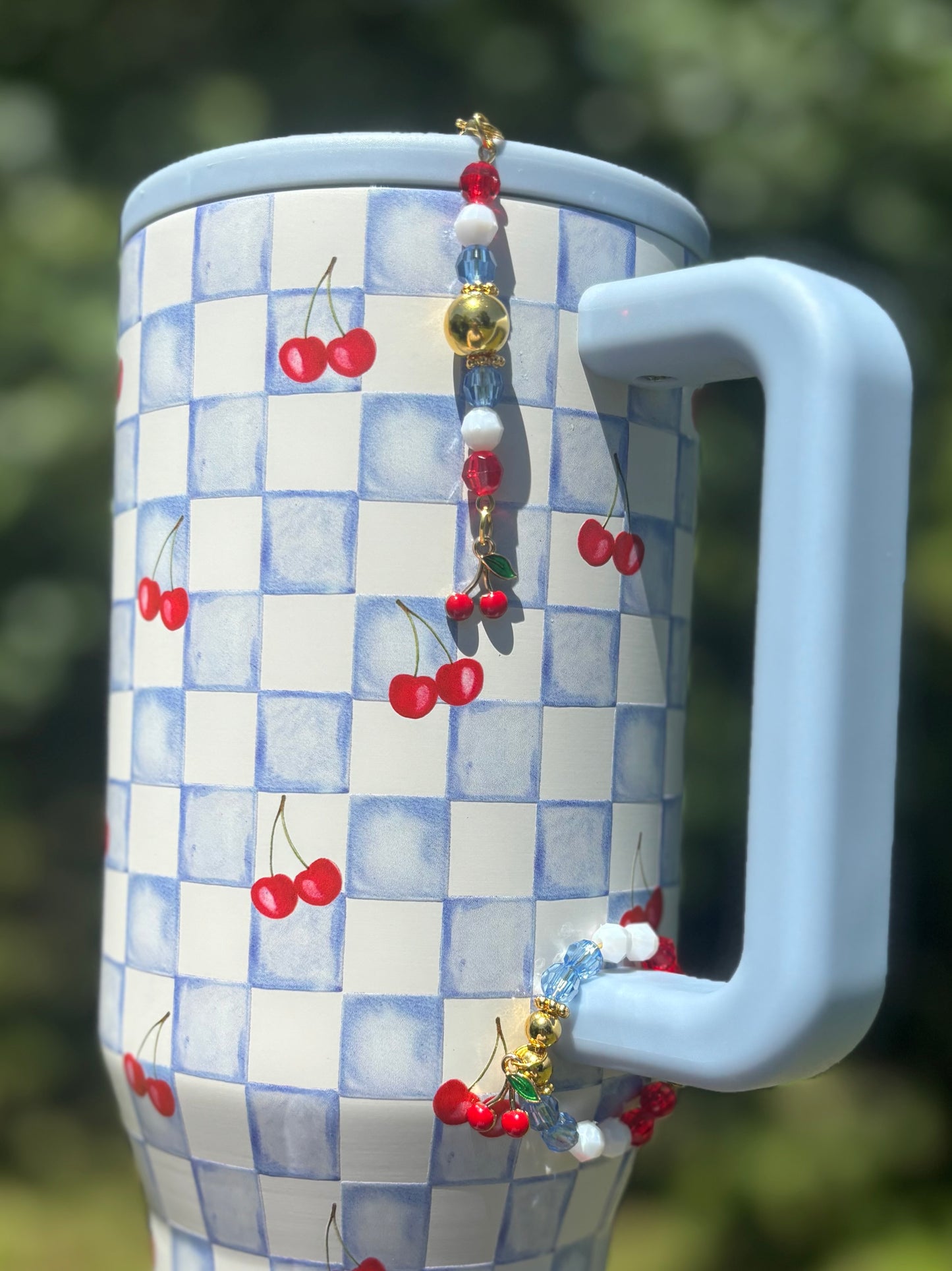 Cherry Checkers Dangle Charm