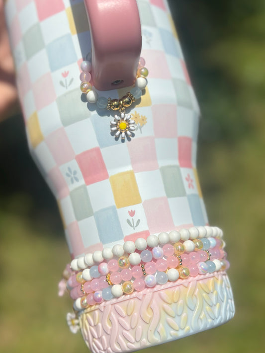 Pastel Checkers Magnetic Handle Charm