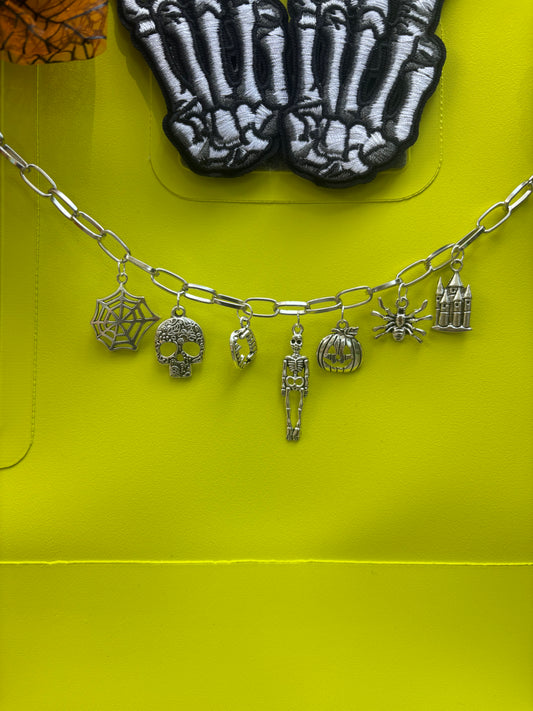 Silver Spooky Bag Chain