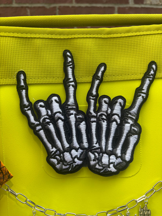 Skelly Hand Patch ~ Velcro Backing {each hand sold separately}