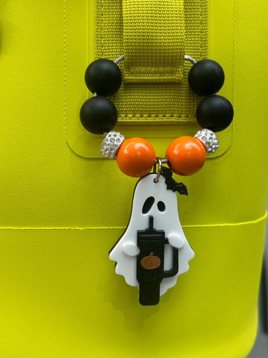 Ghost Pumpkin Tumbler Twist On Charm