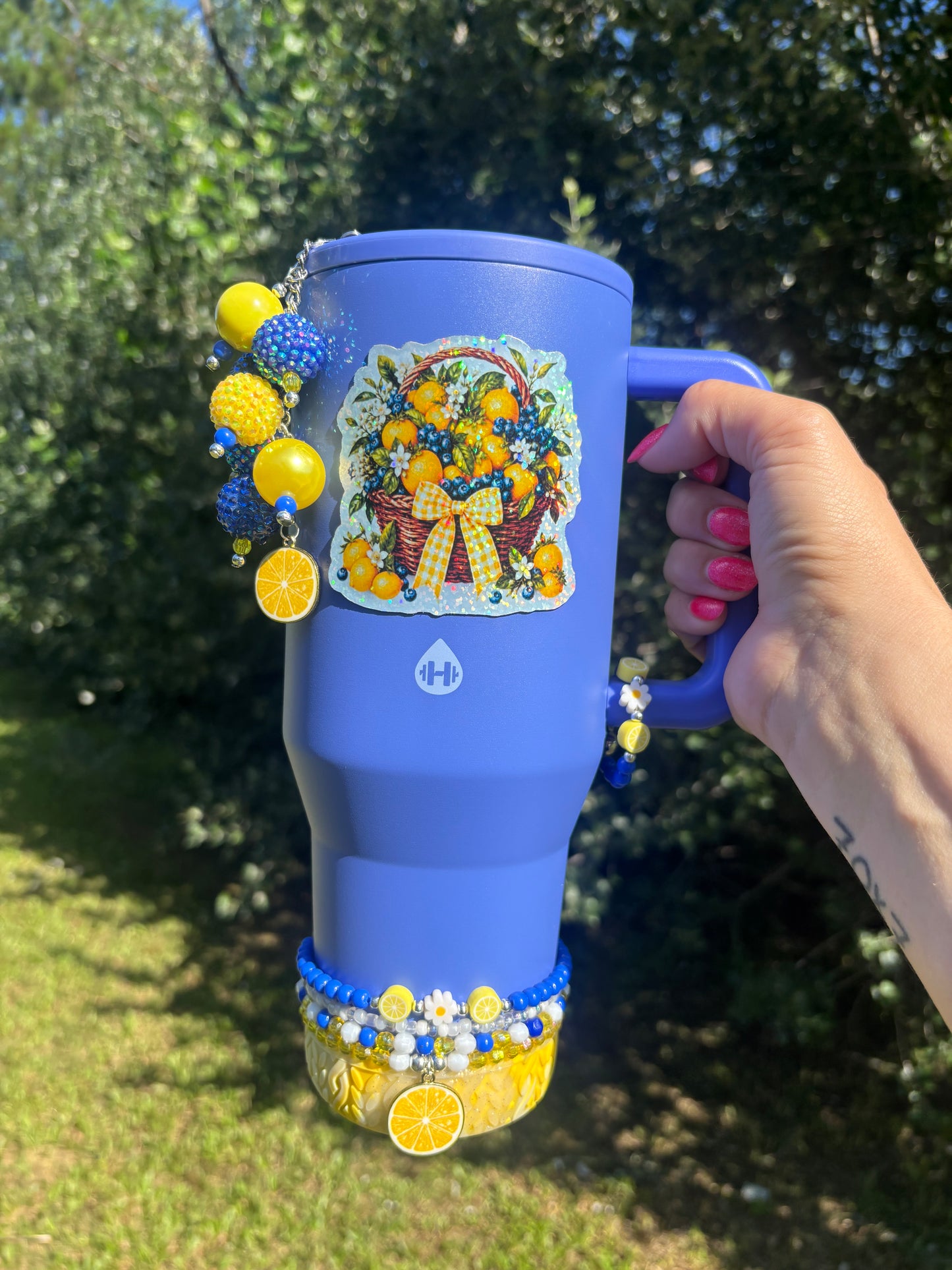 Lemon Berry Pop Bracelets Wrist or Tumbler