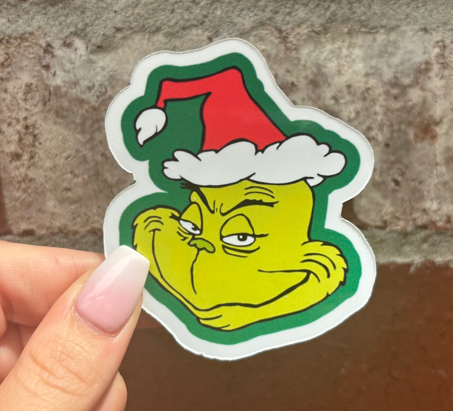 Green Guy Santa Hat Tumbler Magnet