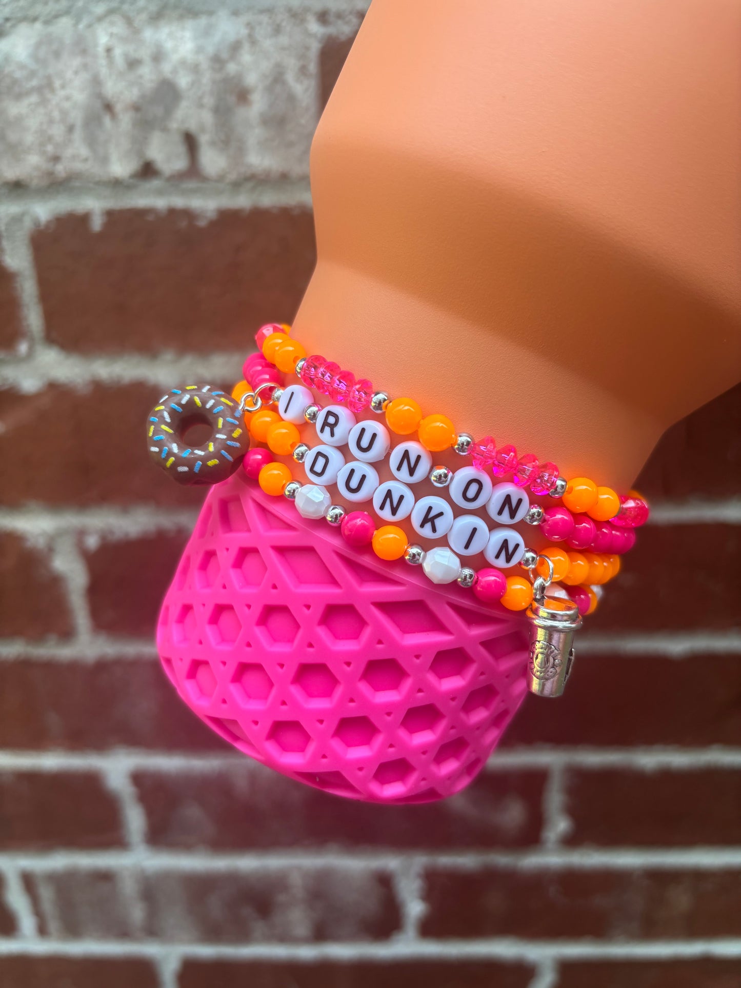 Dunkin Donuts Cup Bracelets. Coffee Lover.