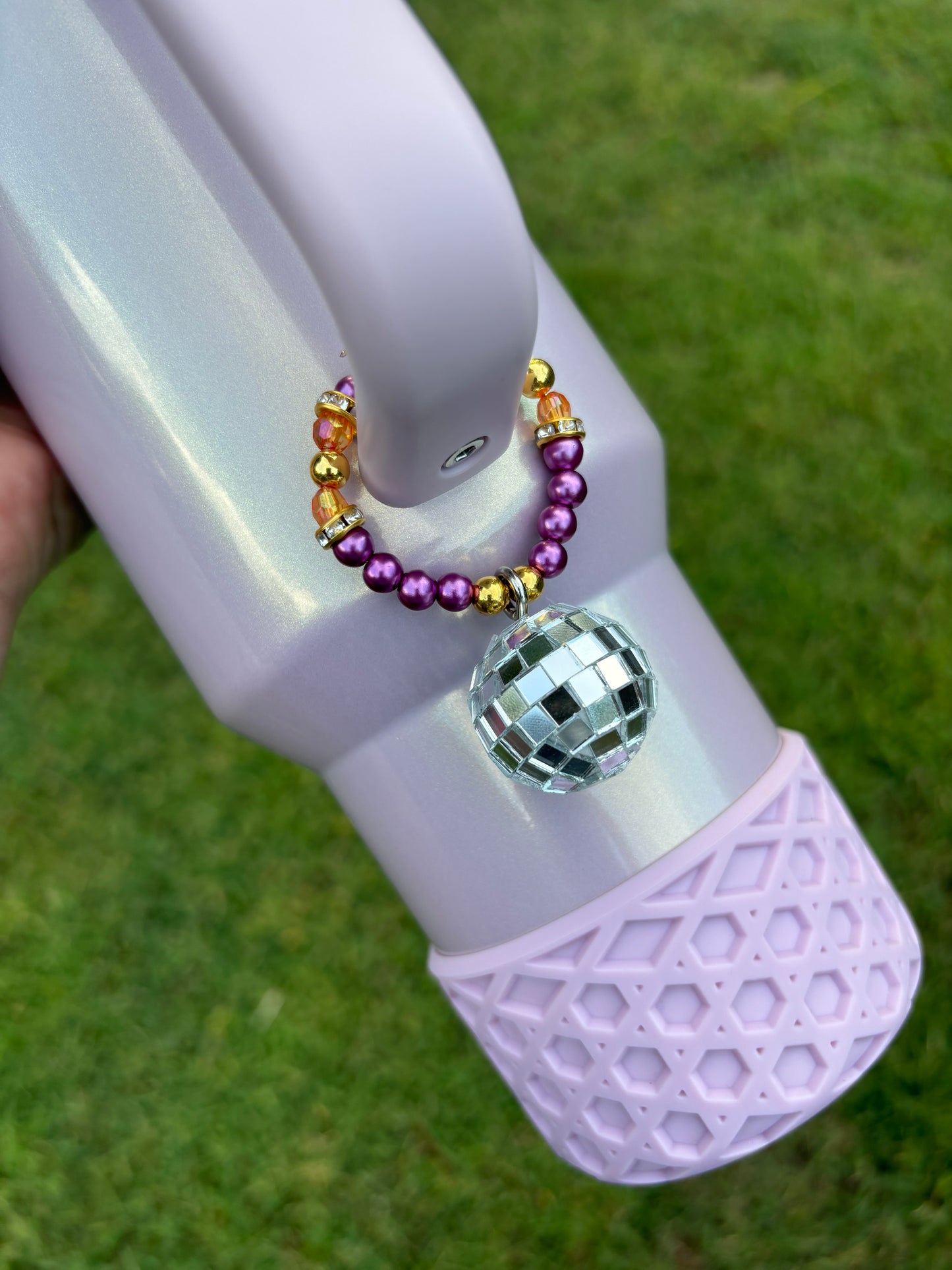 80s Dynamite Disco Ball Handle Charm