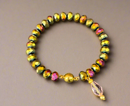 Bronze Rose Magnetic Wrist Bracelet