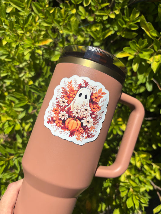 Fall Floral Ghost Magnet