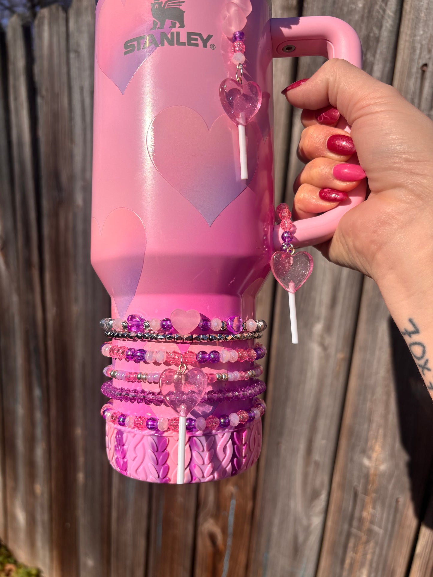 Pink & Purple Heart Accessories