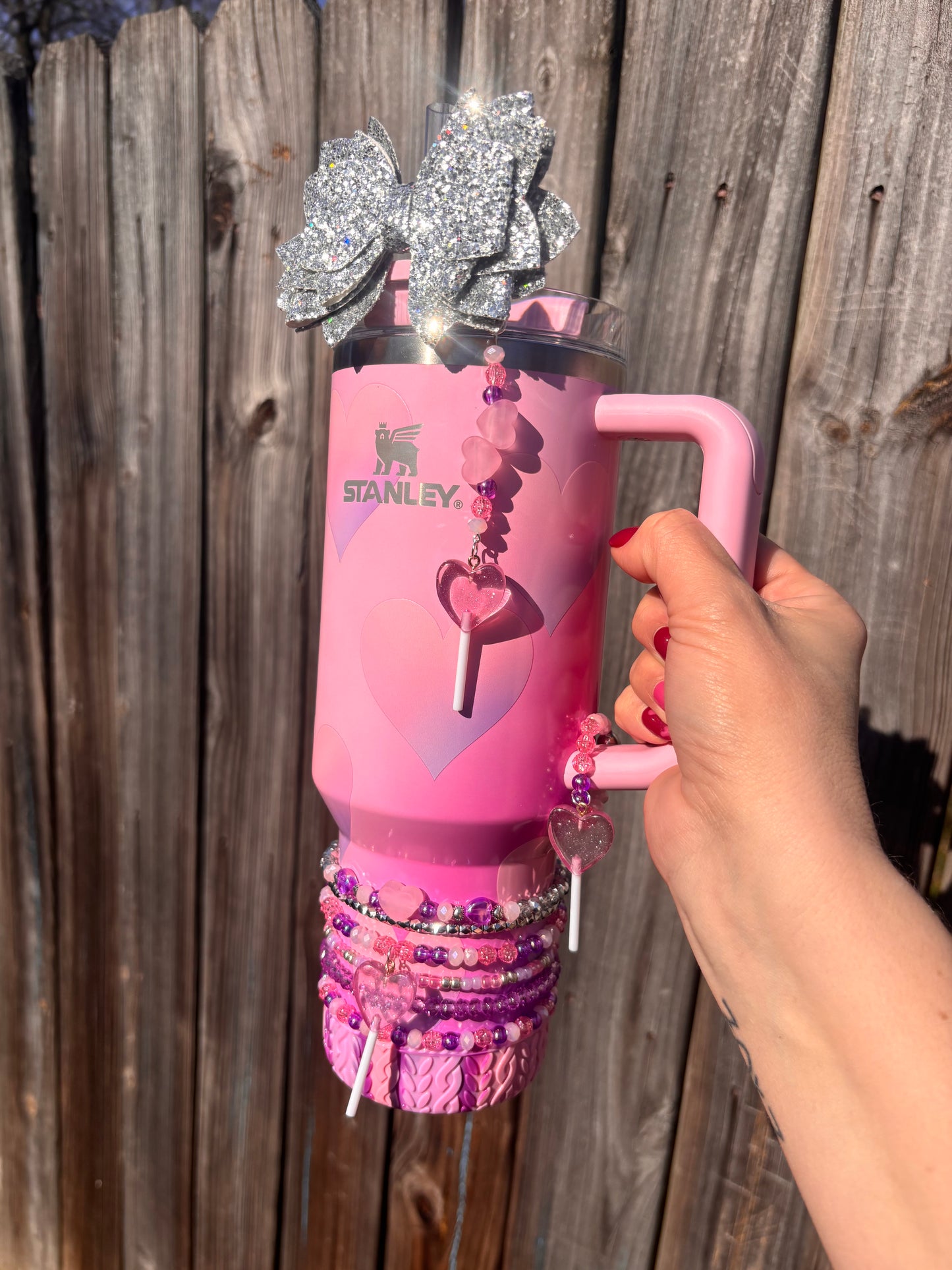 Pink & Purple Heart Accessories