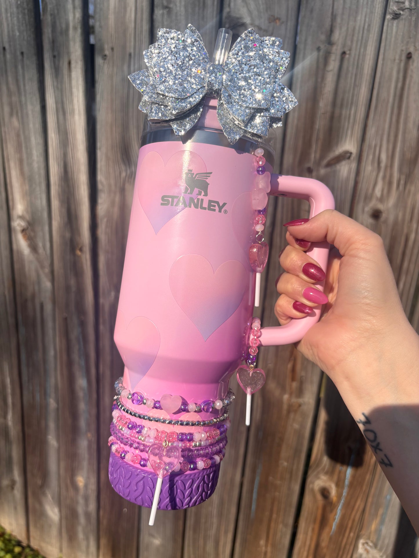 Pink & Purple Heart Accessories