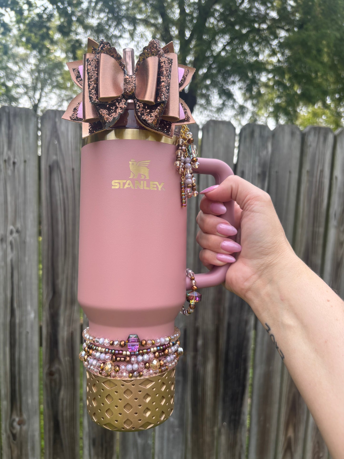 Polished Rose Gold Bow