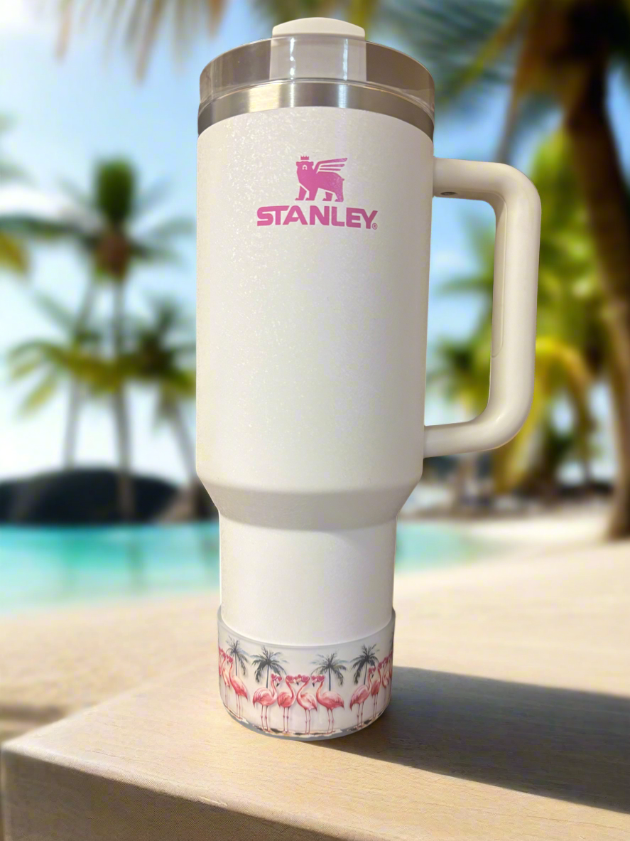 Flamingo Palms Transparent Clear Silicone Boot