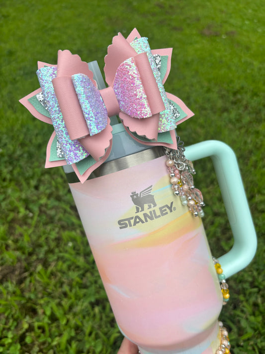 Warm Serene Brushstrokes Pastel Deluxe Bow