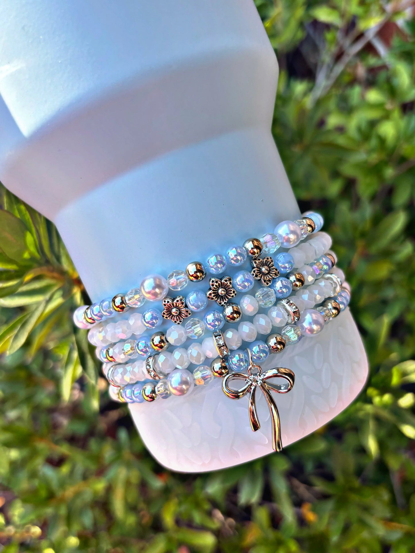 Bleu Toile Ice Shaker Bracelets Wrist or Tumbler