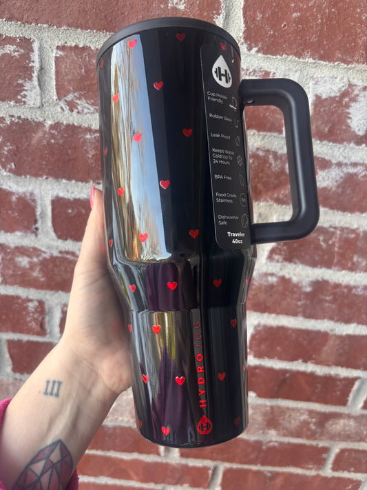 QOH 40oz HJ Trav-has 2 tiny bubbles see pics  (discount codes cannot be used on cups or your order will be canceled)