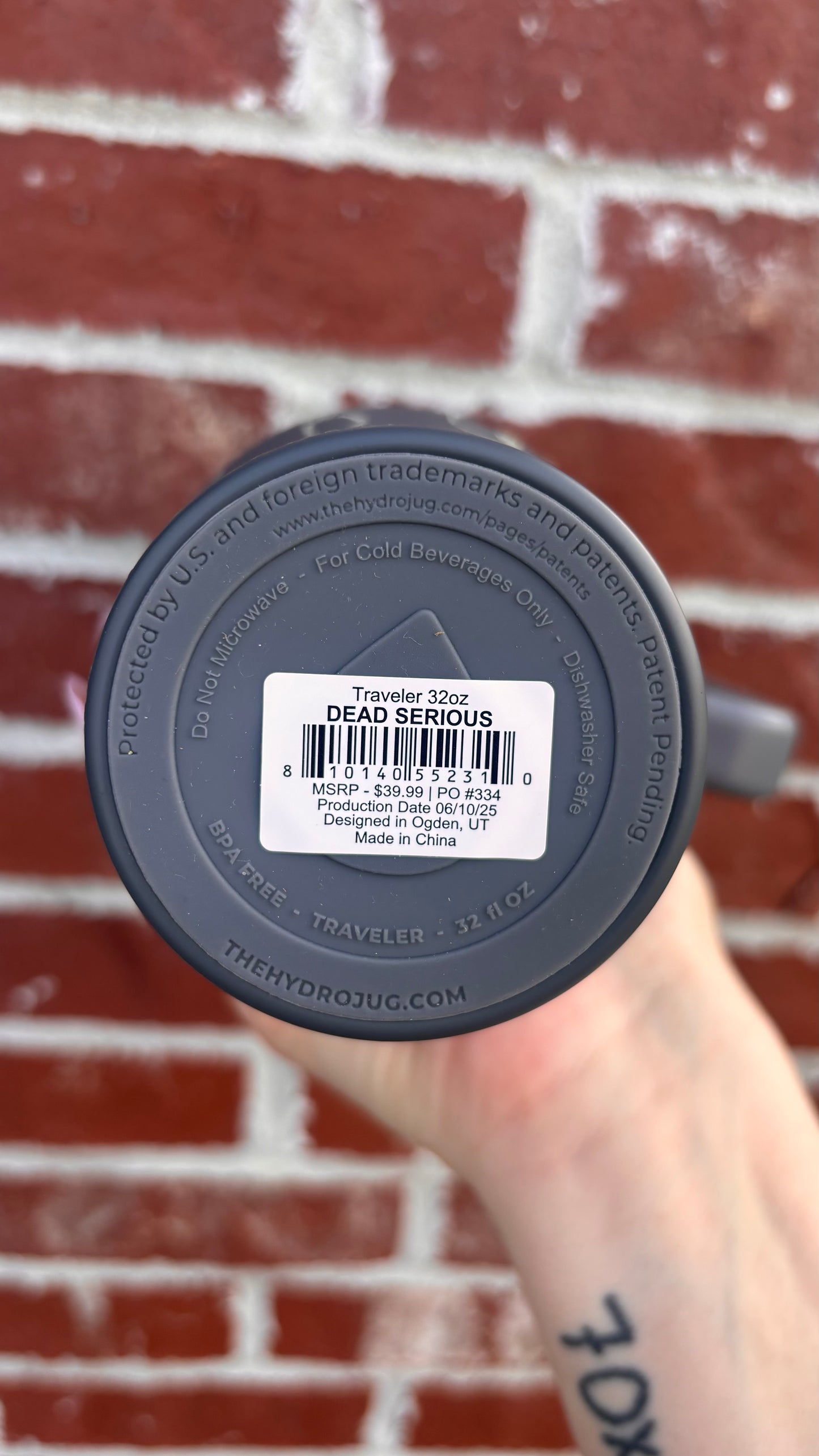 Dead Serious 32 oz HJ trav-see pic for small dot flaw  (discount codes cannot be used on cups or your order will be canceled)