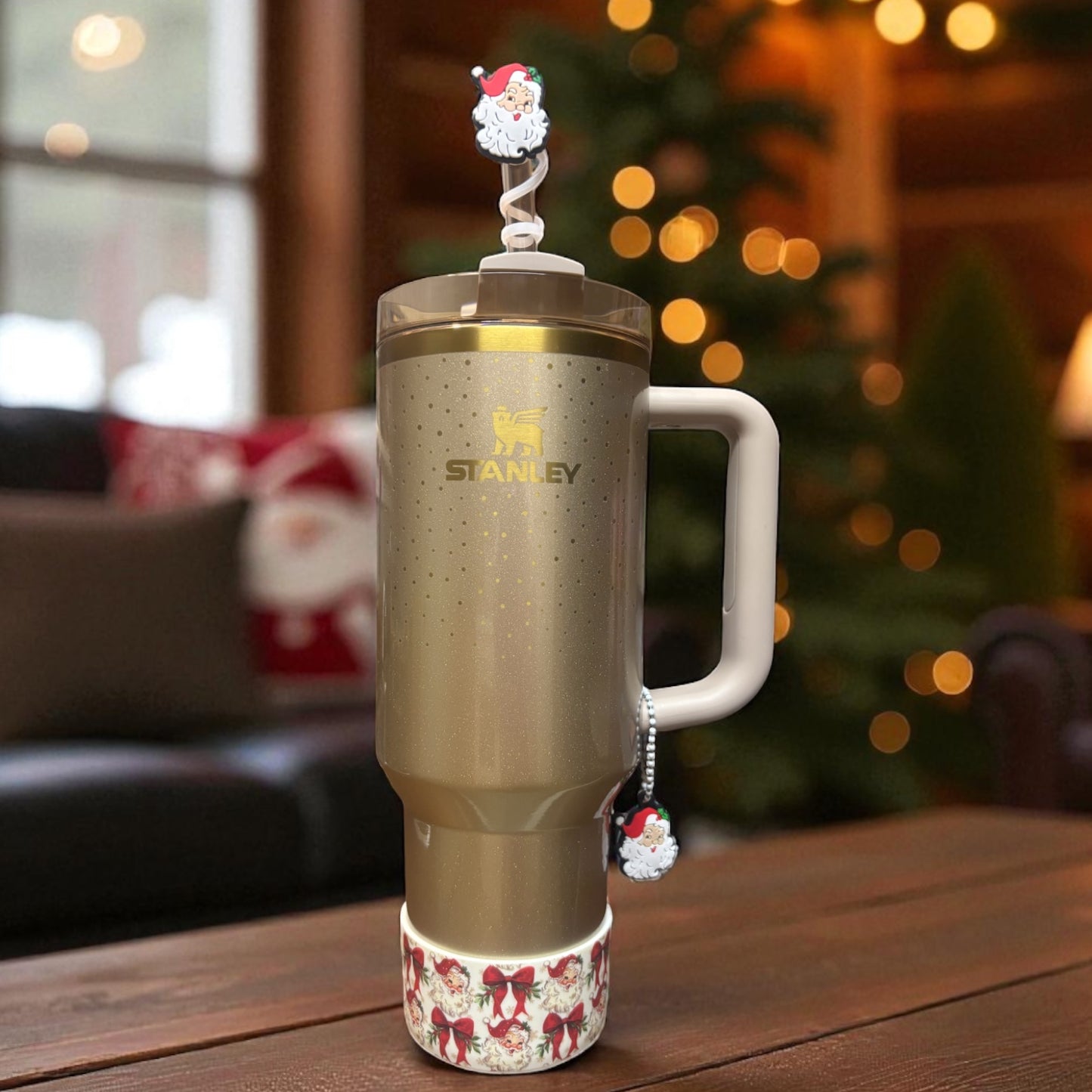 Santa Baby Silicone Straw Topper 10mm~Light