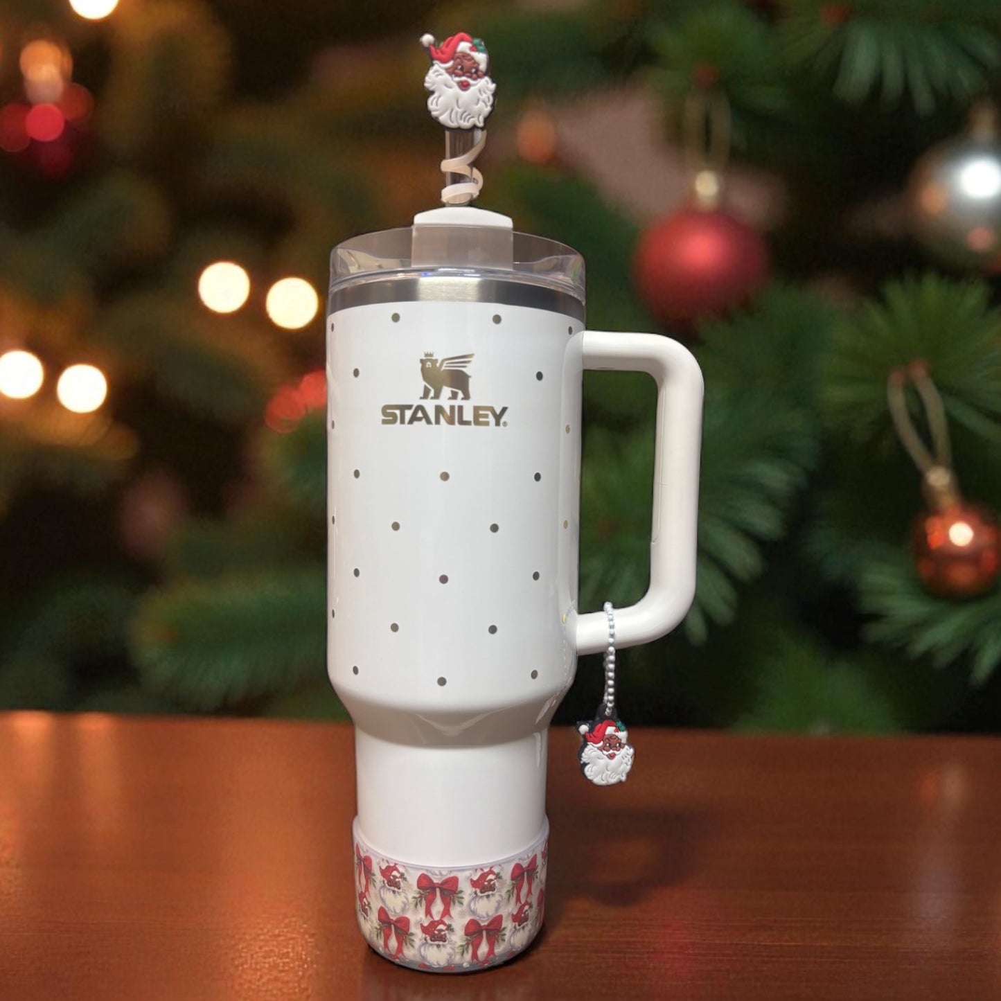 Santa Baby Silicone Straw Topper 10mm~Dark