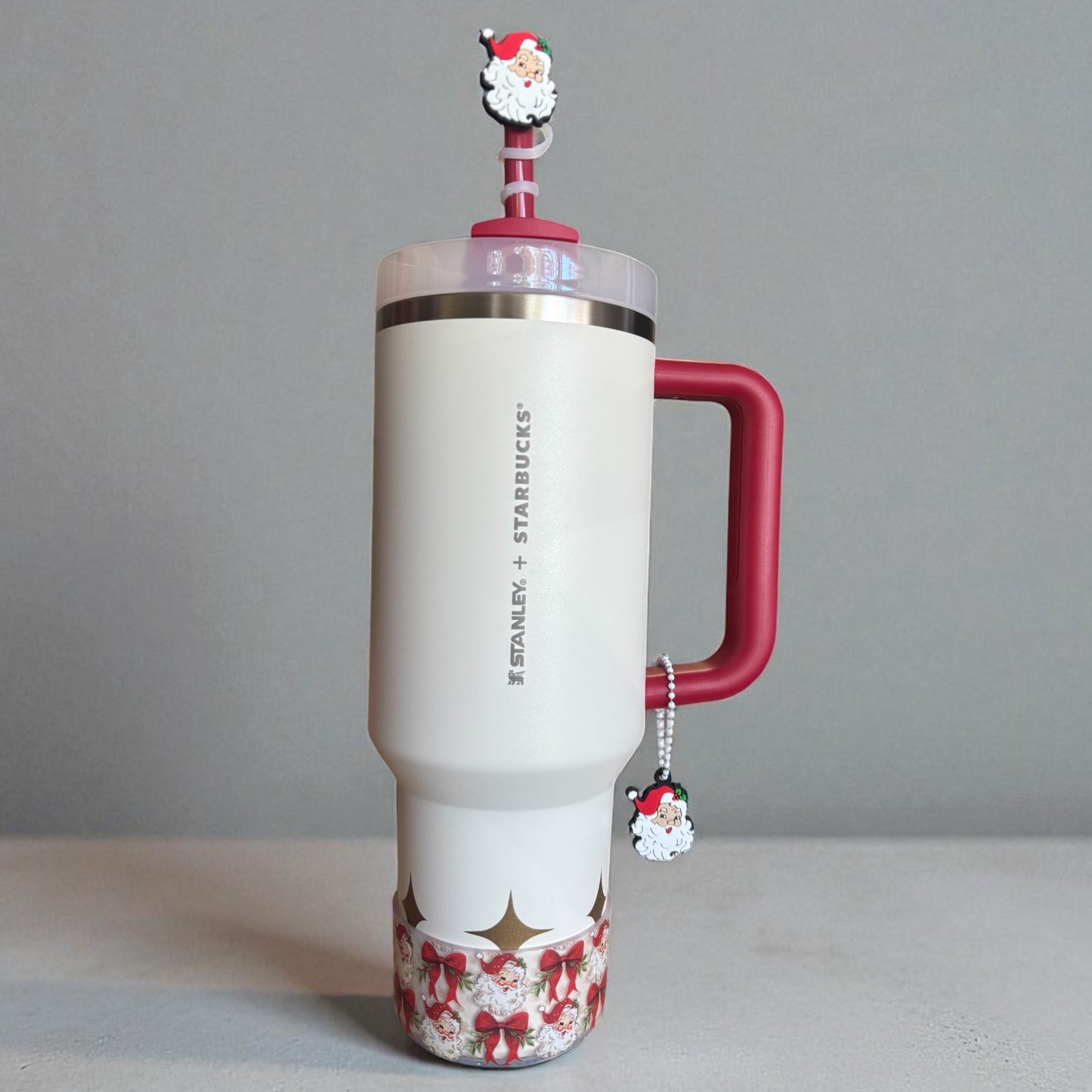 Santa Baby Silicone Straw Topper 10mm~Light