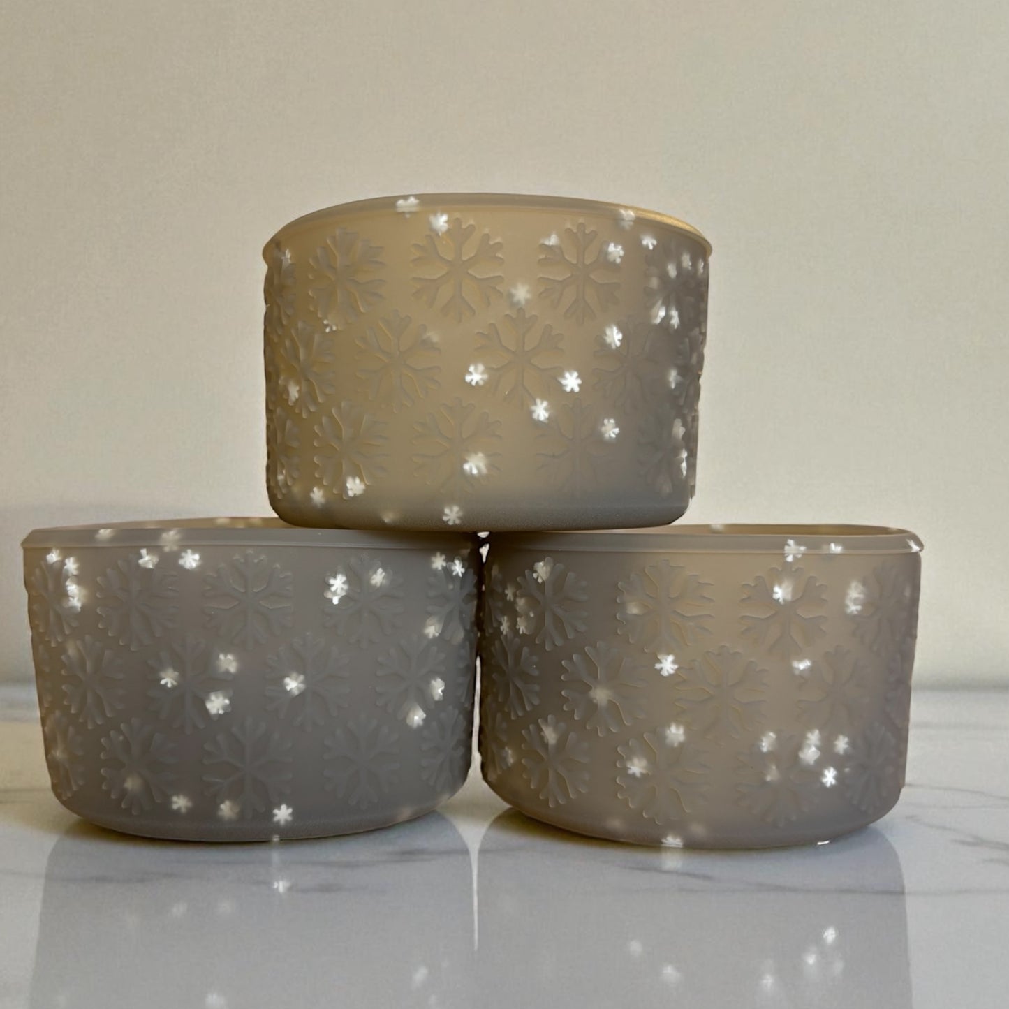 Botte en silicone avec flocon de neige doré