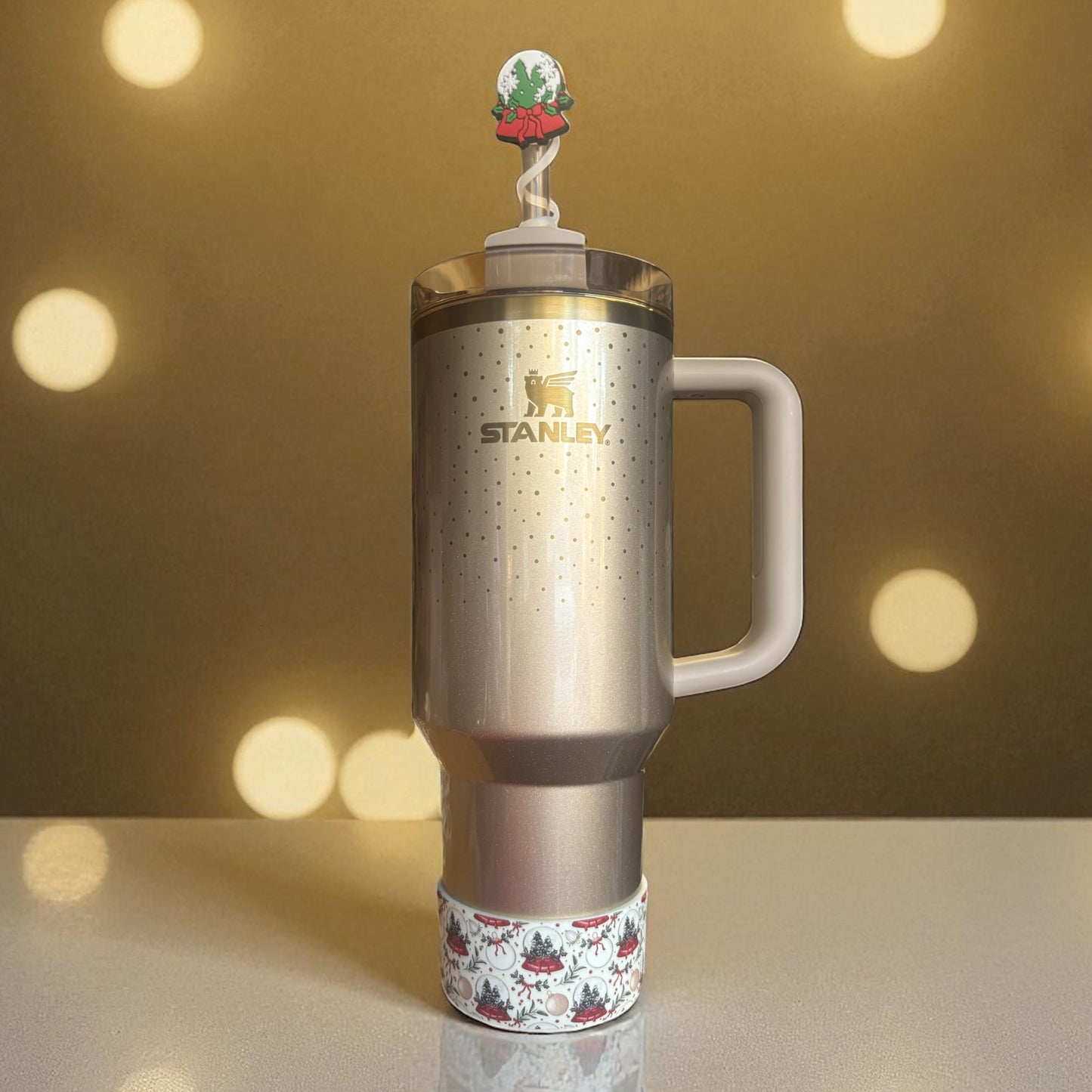 Merry Snowglobe Cream Silicone Boot