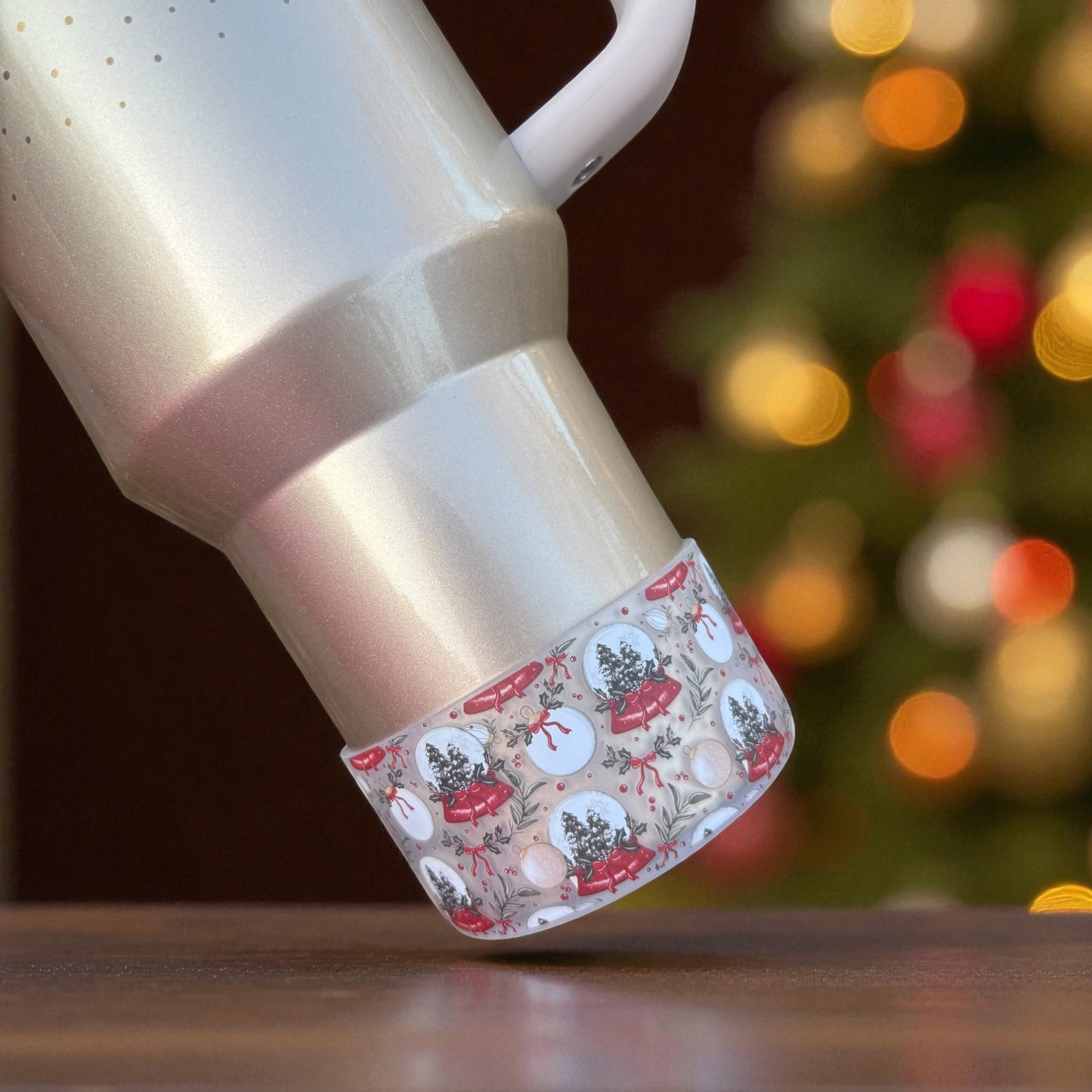 Merry Snowglobe Clear Silicone Boot