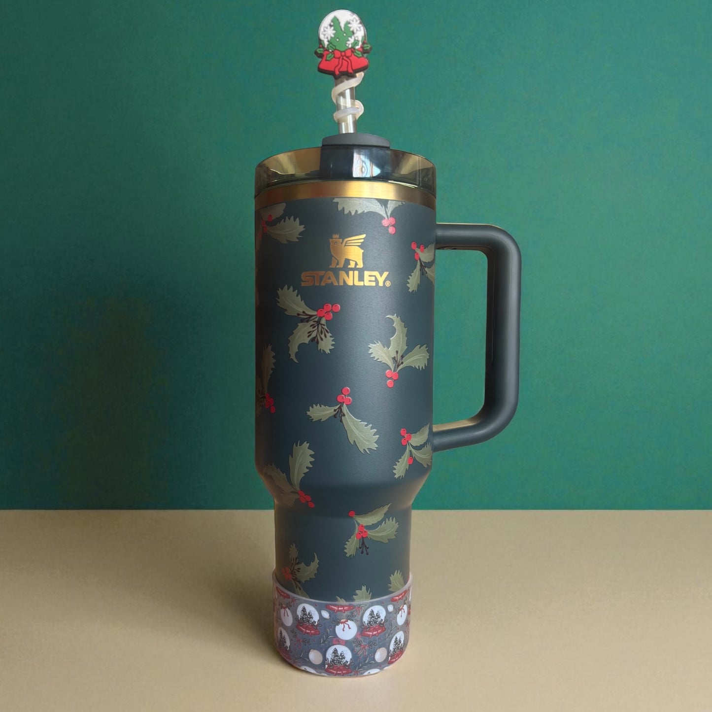 Garniture de paille en silicone à gros nœud et coupe diamant holographique