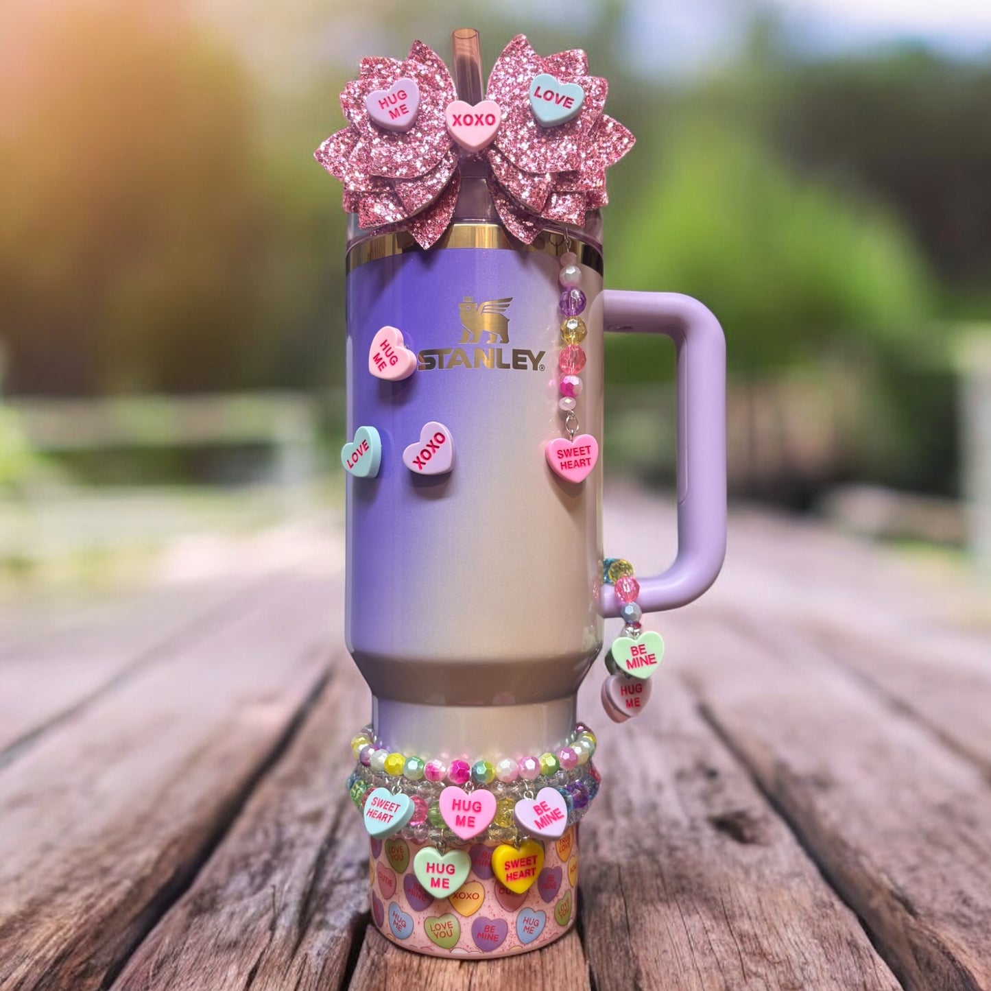 Conversation Heart Dangle Charm {Colors & Sayings may vary}