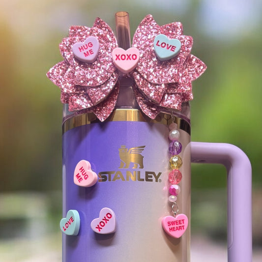 Conversation Heart Dangle Charm {Colors & Sayings may vary}