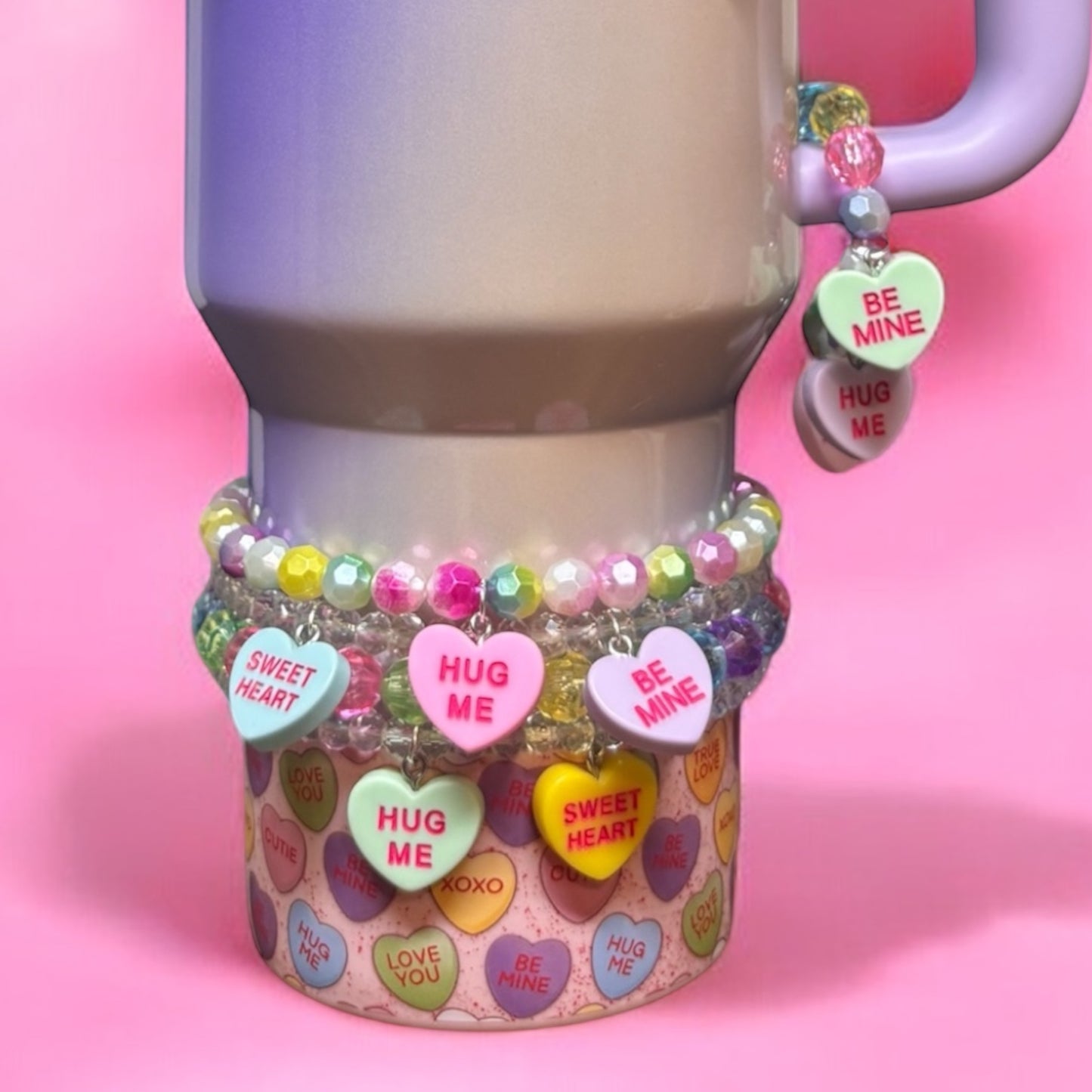 Conversation Hearts Cup Bracelets {Colors and Sayings will vary}