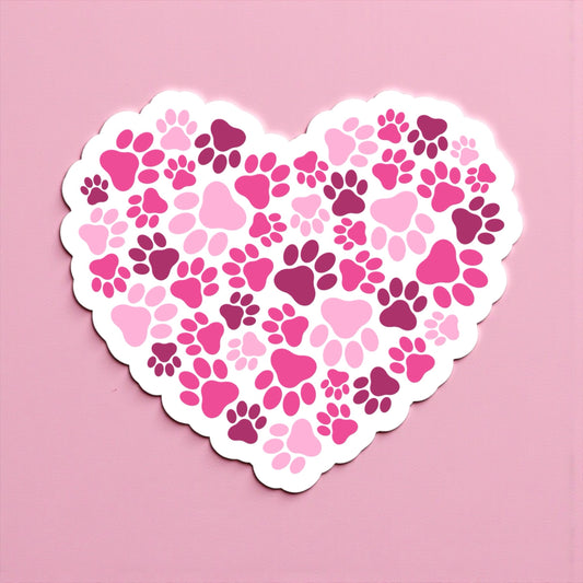 Paws Heart Magnet