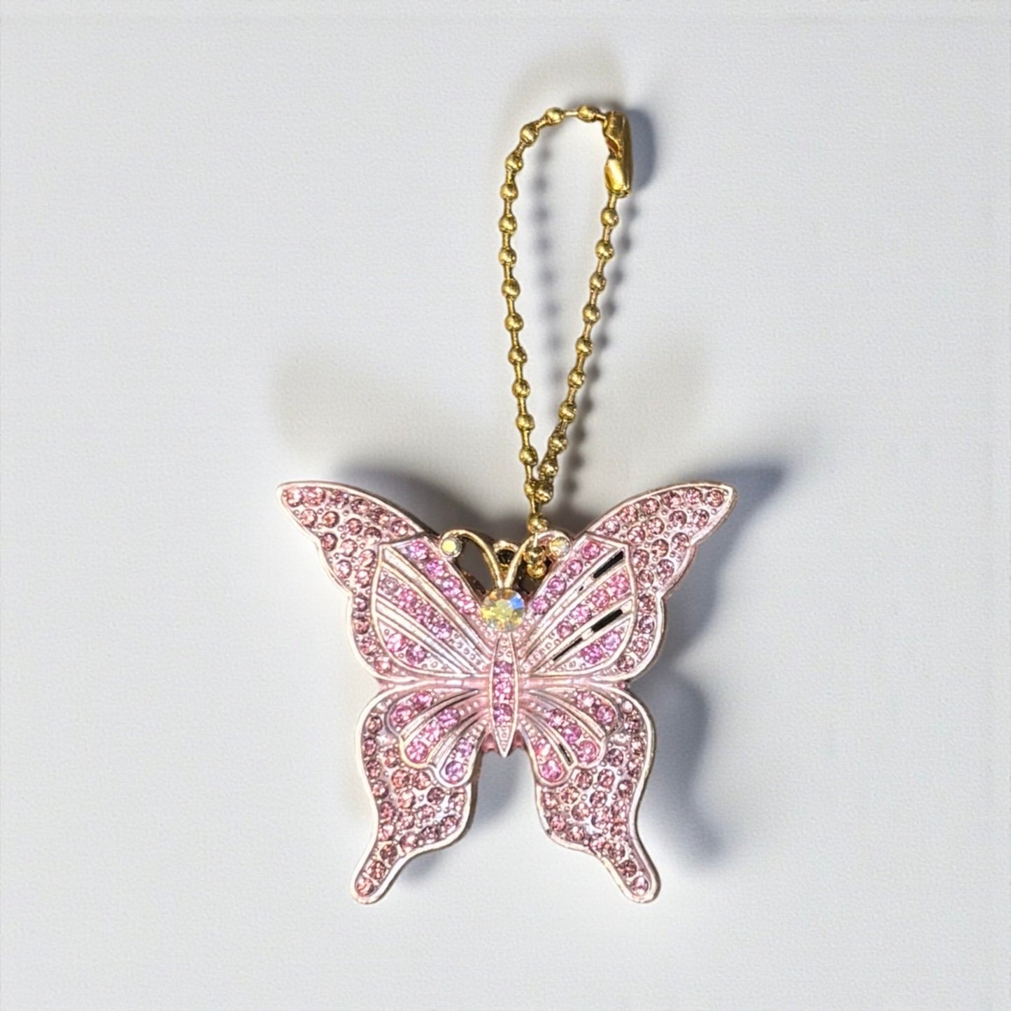 Big Pink Butterfly Handle Charm