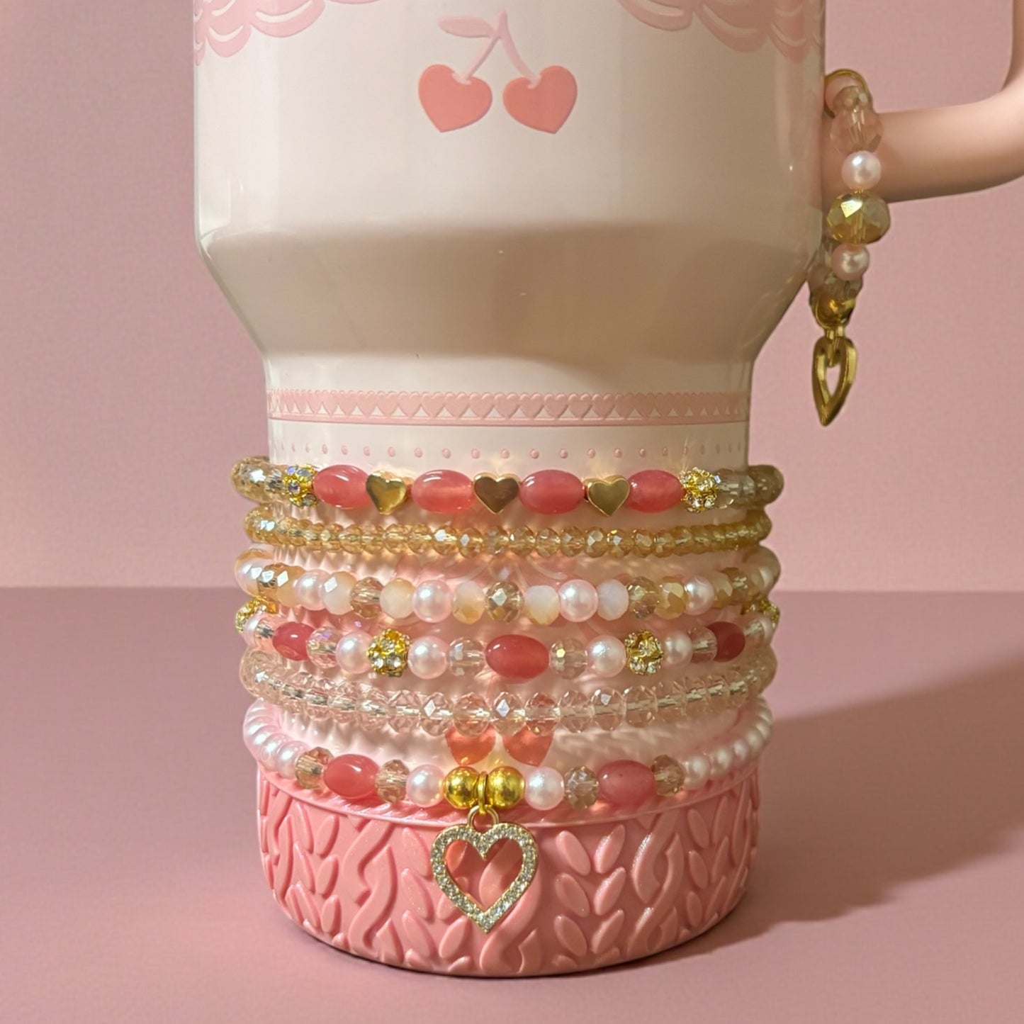 Pink Velvet Cake Accessories