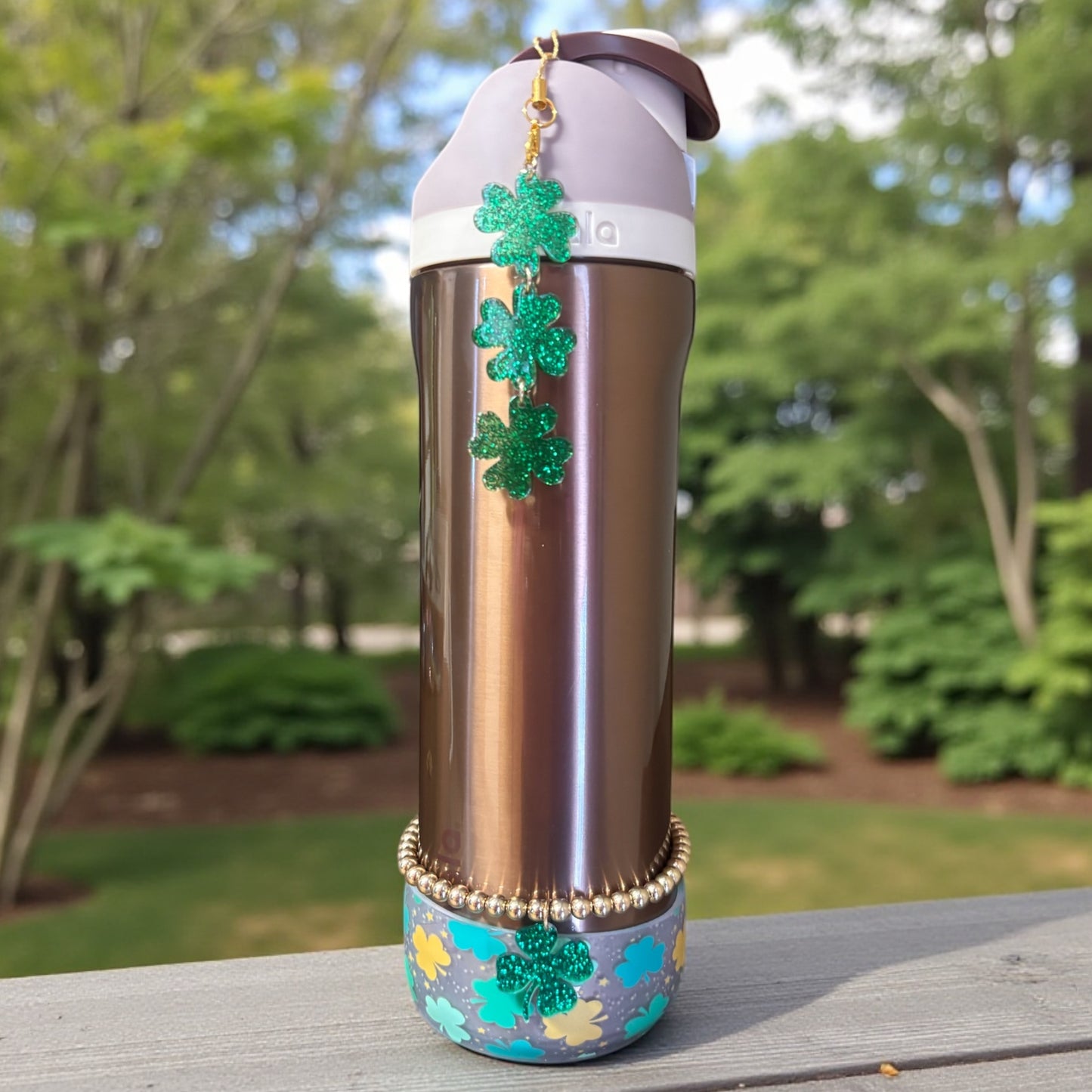 Glitter Clover Bracelet