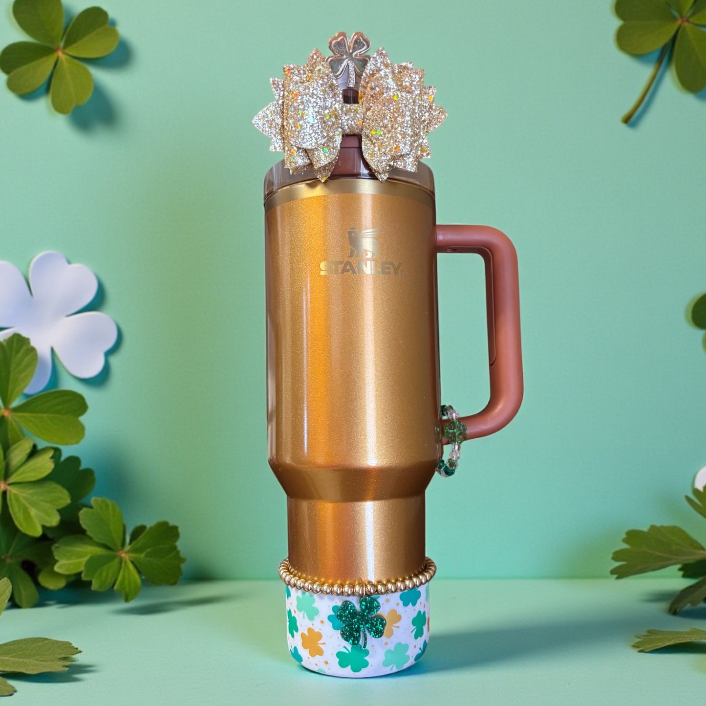 Glitter Clover Bracelet