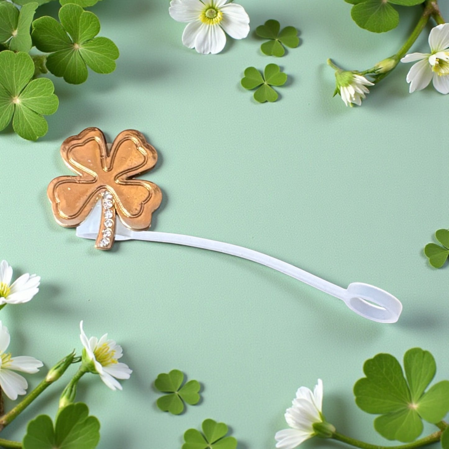 Embout de paille en métal Clear Diamond Deluxe doré