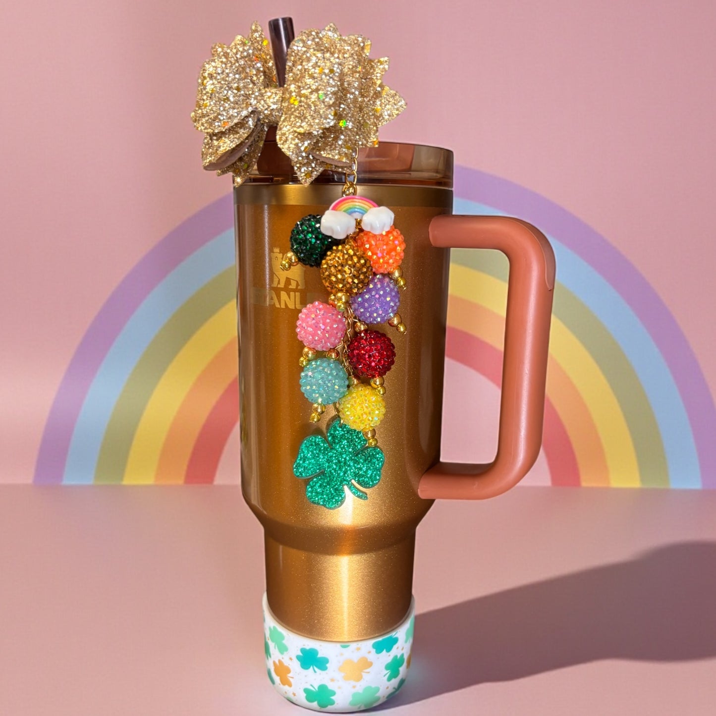 Pendentif en forme de cœur métallique en paille