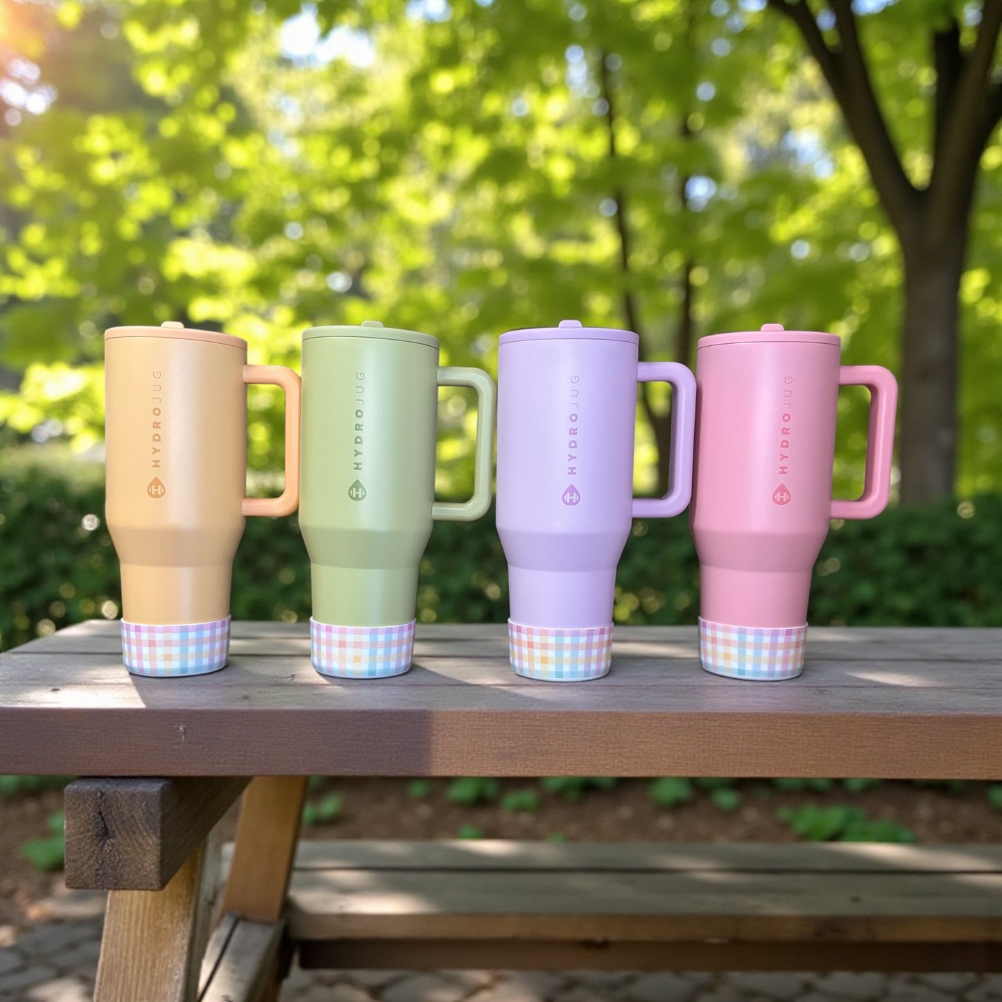 Pastel Plaid White Silicone Boot