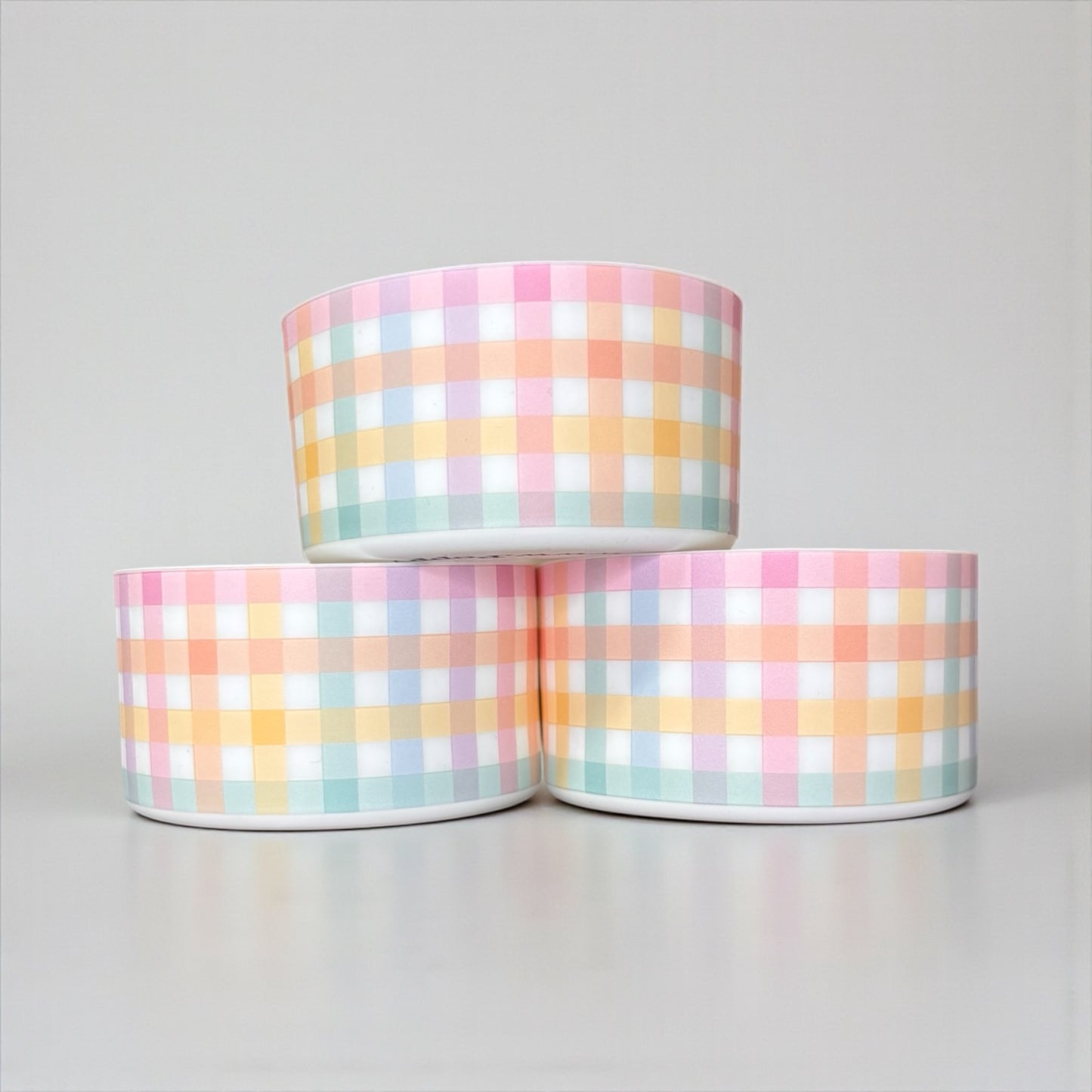 Pastel Plaid White Silicone Boot