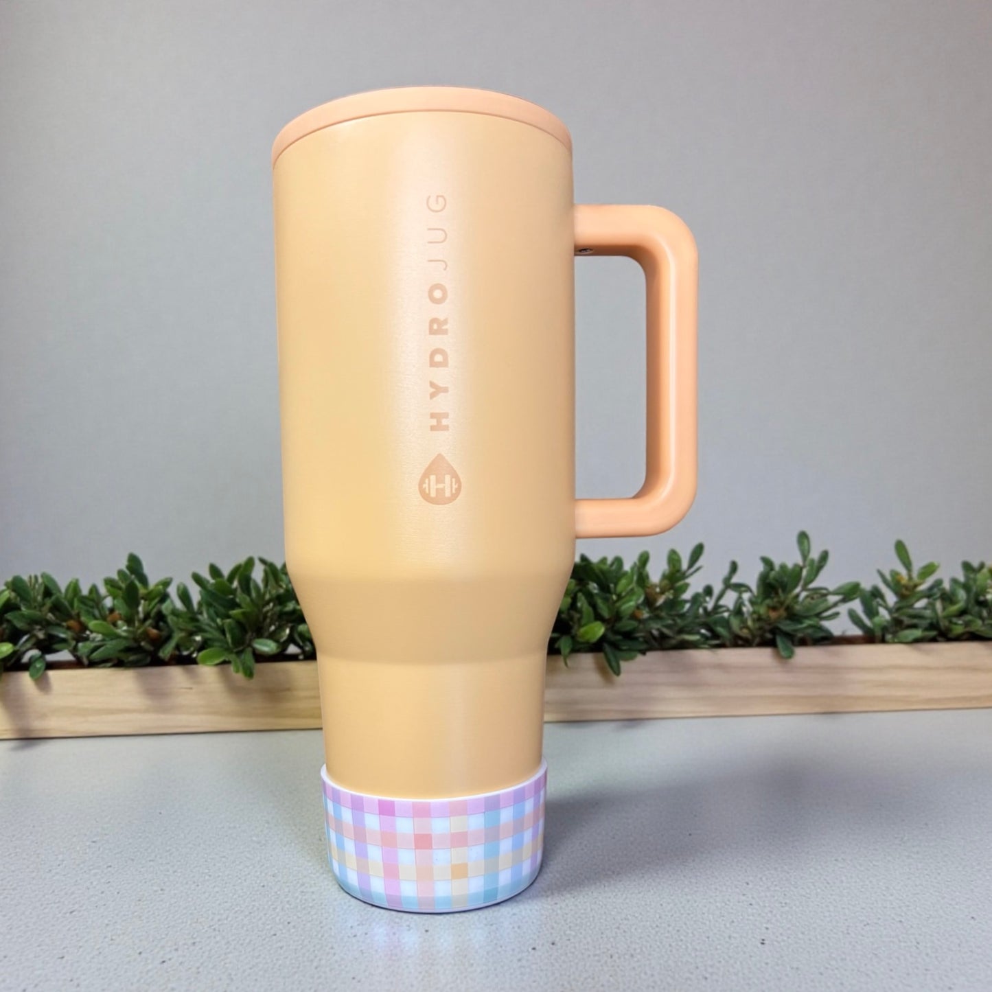 Pastel Plaid White Silicone Boot