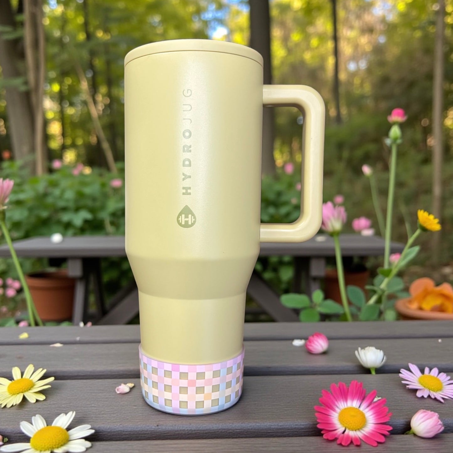 Pastel Plaid Clear Silicone Boot